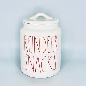 Rae Dunn Reindeer Snacks Canister